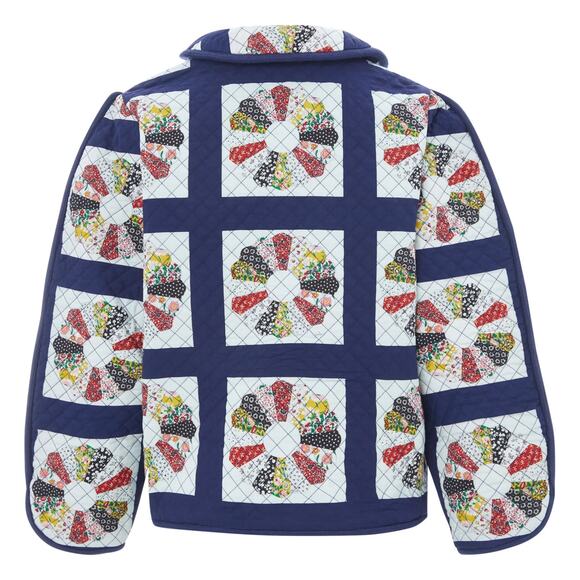 NWT Sea New York Pippin Quilted Floral Patchwork Cropped Jacket Size Large - Picture 5 of 14